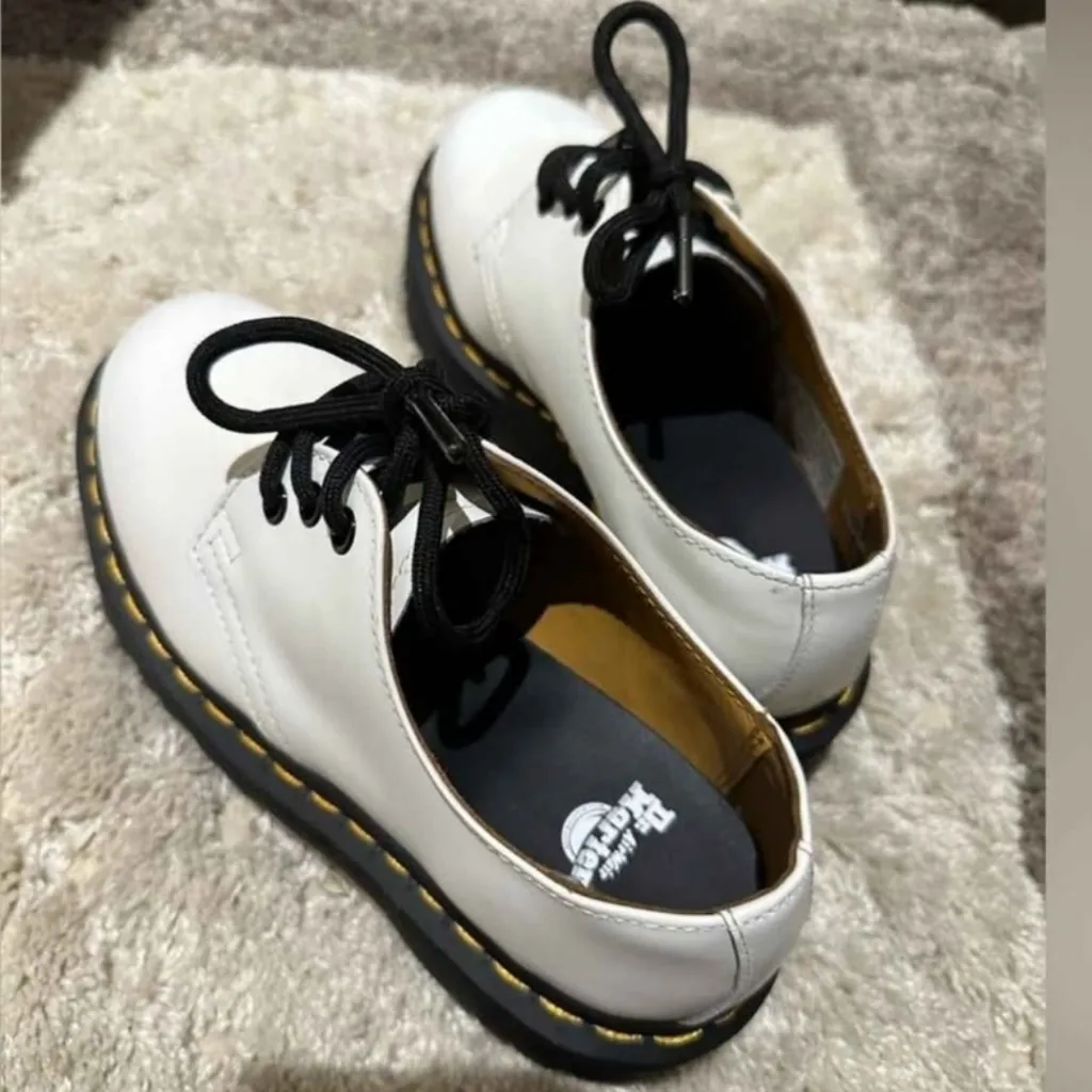 Dr. Martens Cream Platform Oxfords - Image 5