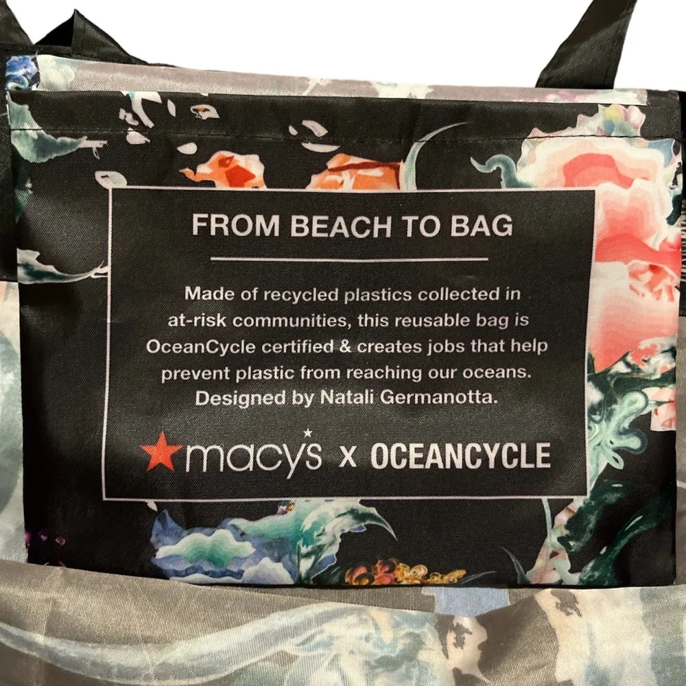 Black, Green, Pink, White, and Red Macy’s Ocean Cycle Bag From Beach to Bag - Image 3