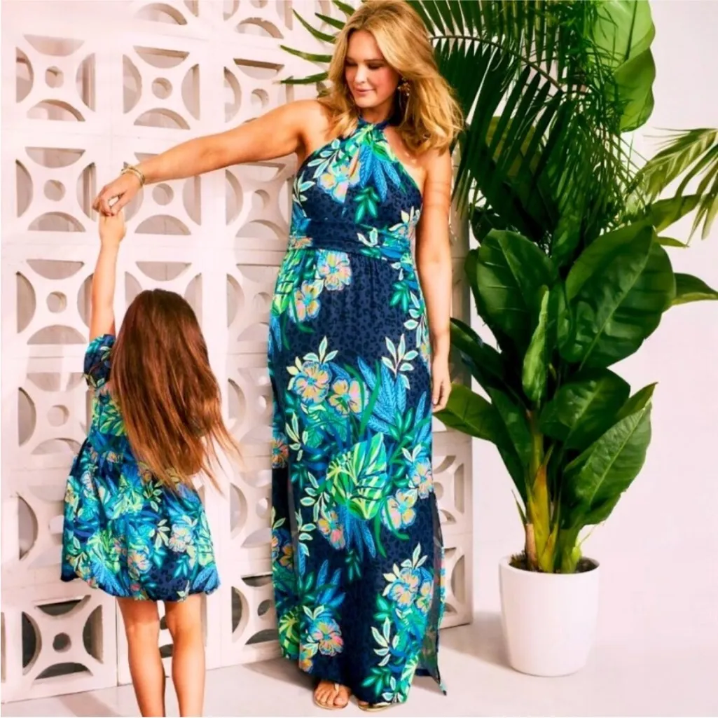 NEW Lilly Pulitzer Orla Halter Maxi Dress in The Hottest Spot Overs Size Large - Image 3