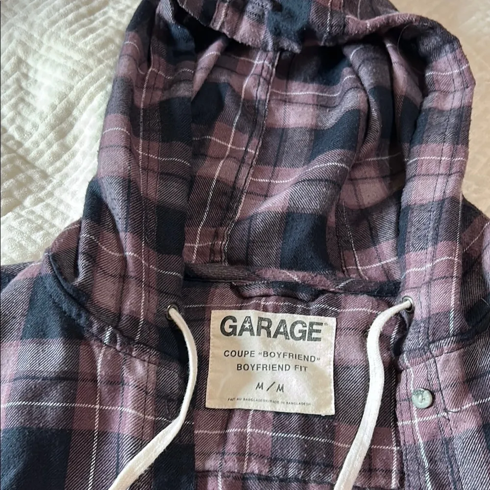 Garage Plaid Hooded Shirt - Image 2