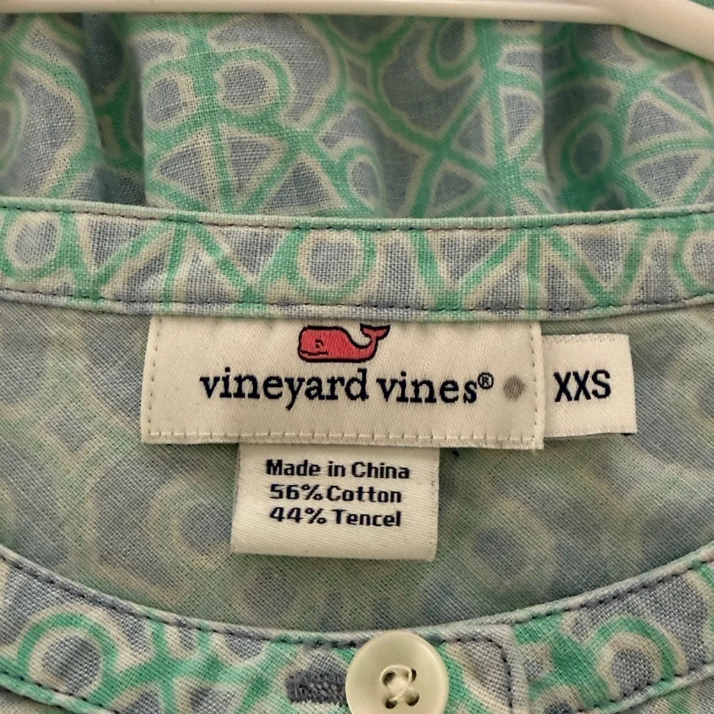 Vineyard Vines Long Sleeve Popover Babydoll Top - Image 7