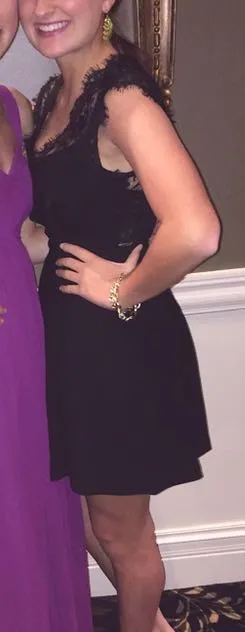 BCBGeneration Black Formal Dress With Lace Details - Image 6