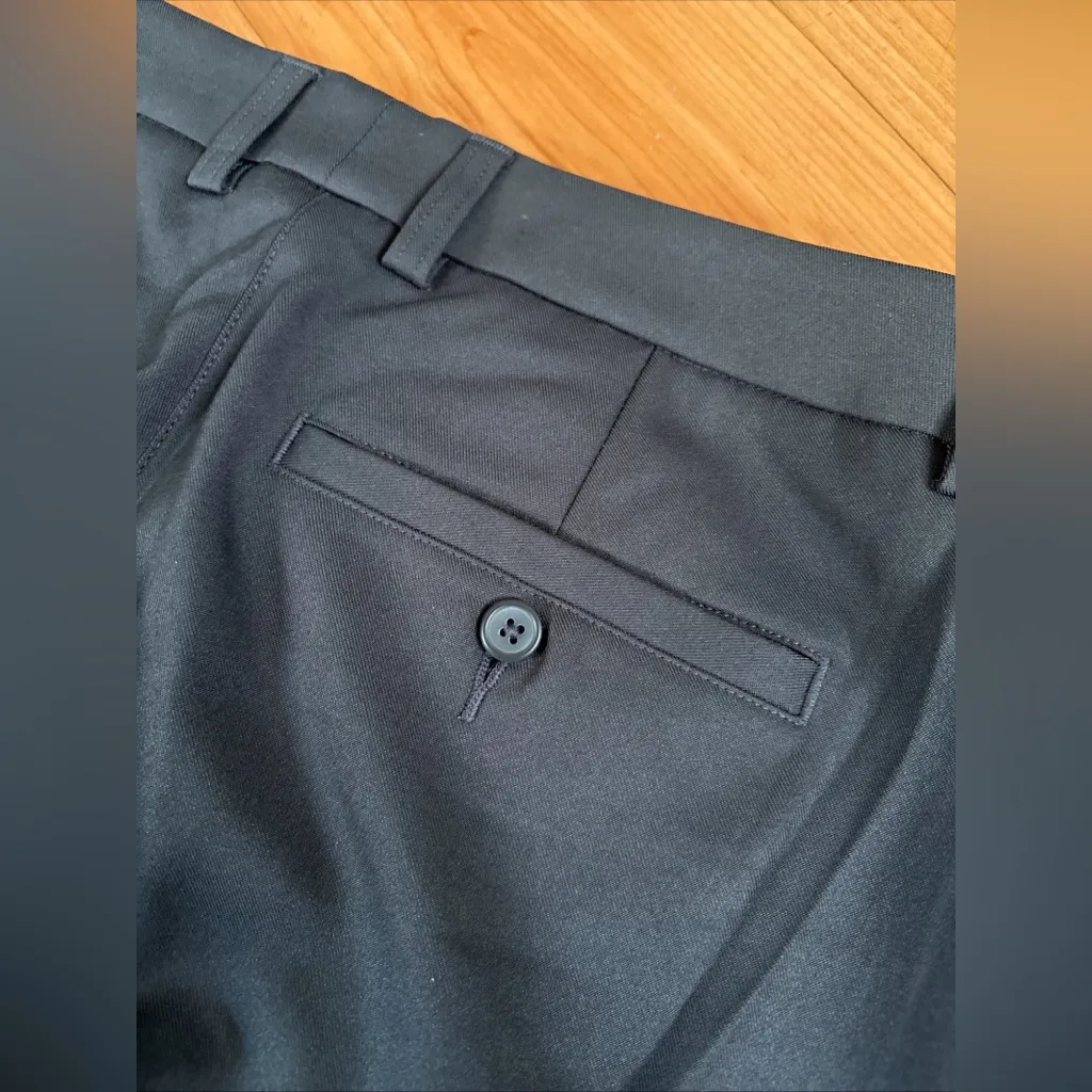 Odbe Pants Womens Black Dress Flare Straight Leg Office Career Polyester 6/29 - Image 3