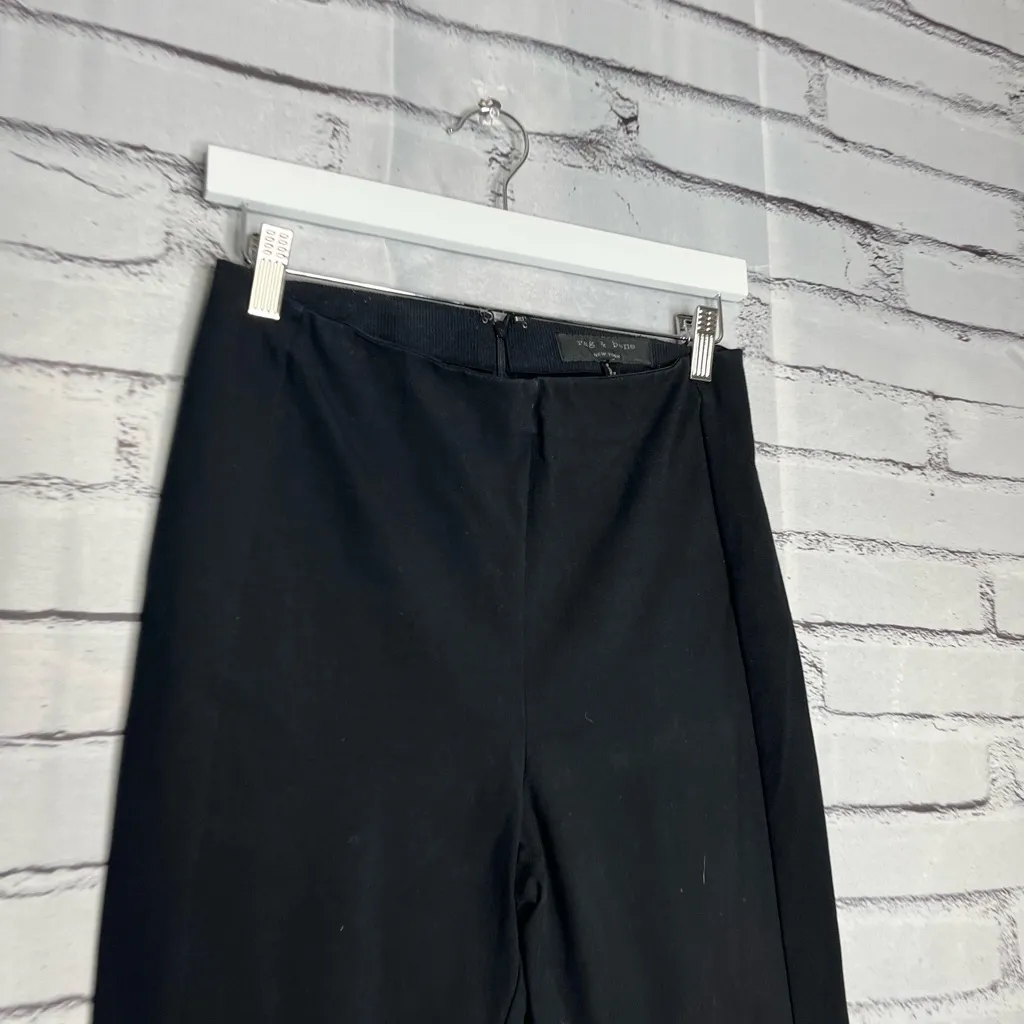 Rag & Bone Black Straight-Leg Dress Pants Women Sz 6 Workwear Minimalist Preppy - Image 3
