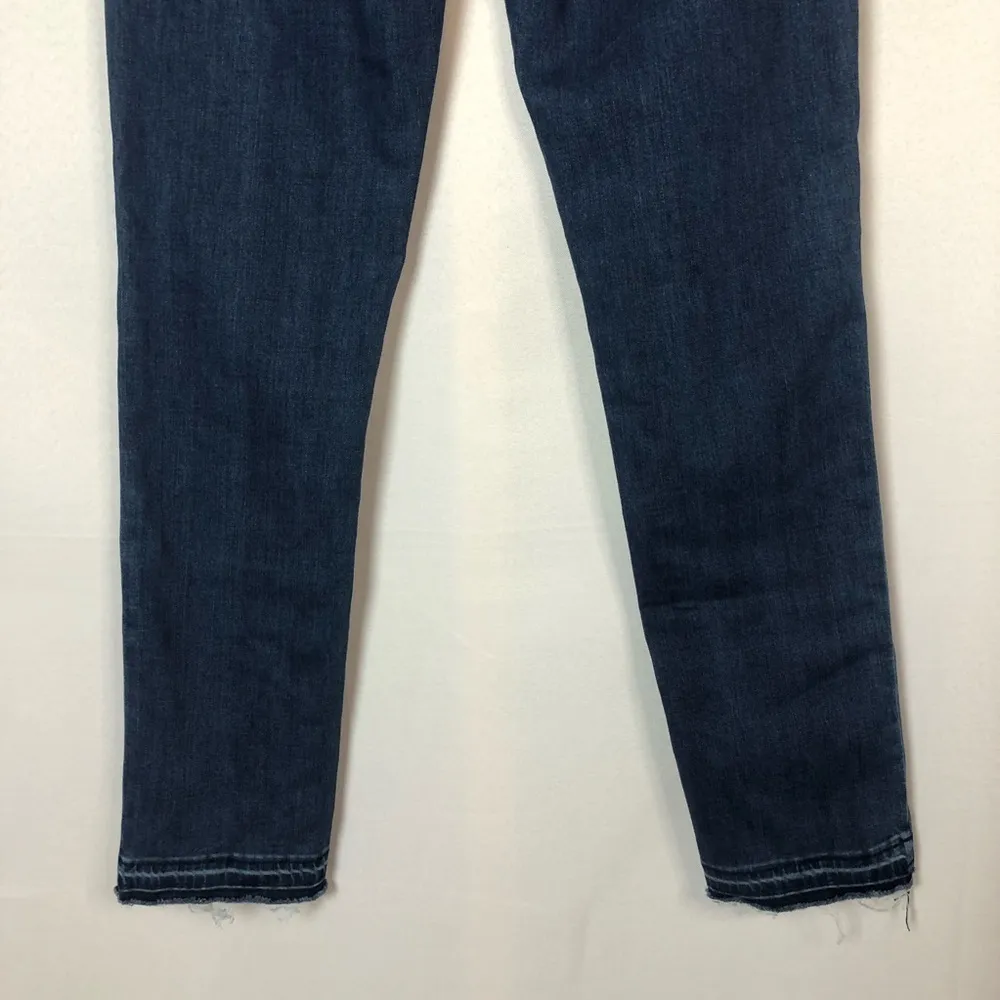 Articles of Society Rene Dark Wash High Rise Raw Hem Line Front Skinny Jeans 27 - Image 7