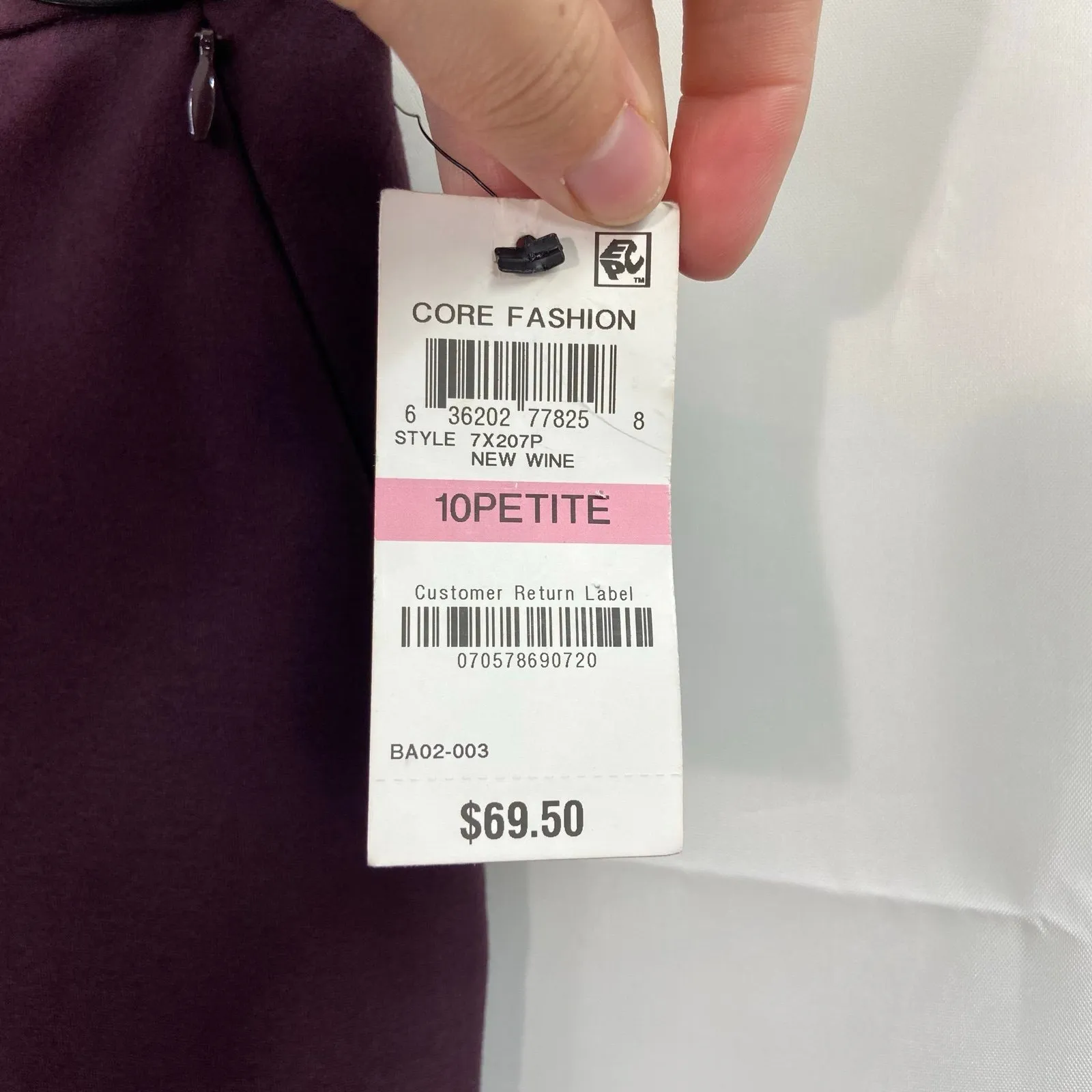 NEW Alfani women's deep red purple slim leg tummy control stretch casual pants 6 - Image 3