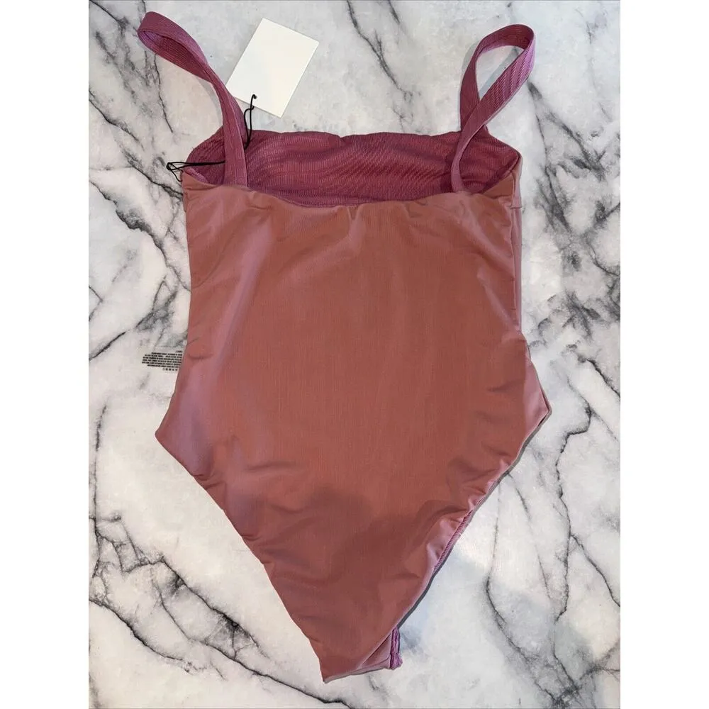 NEW Free People Fella Swim Andre Full 1 Piece Bathing Suit Rose Pink NWT S Small - Image 10