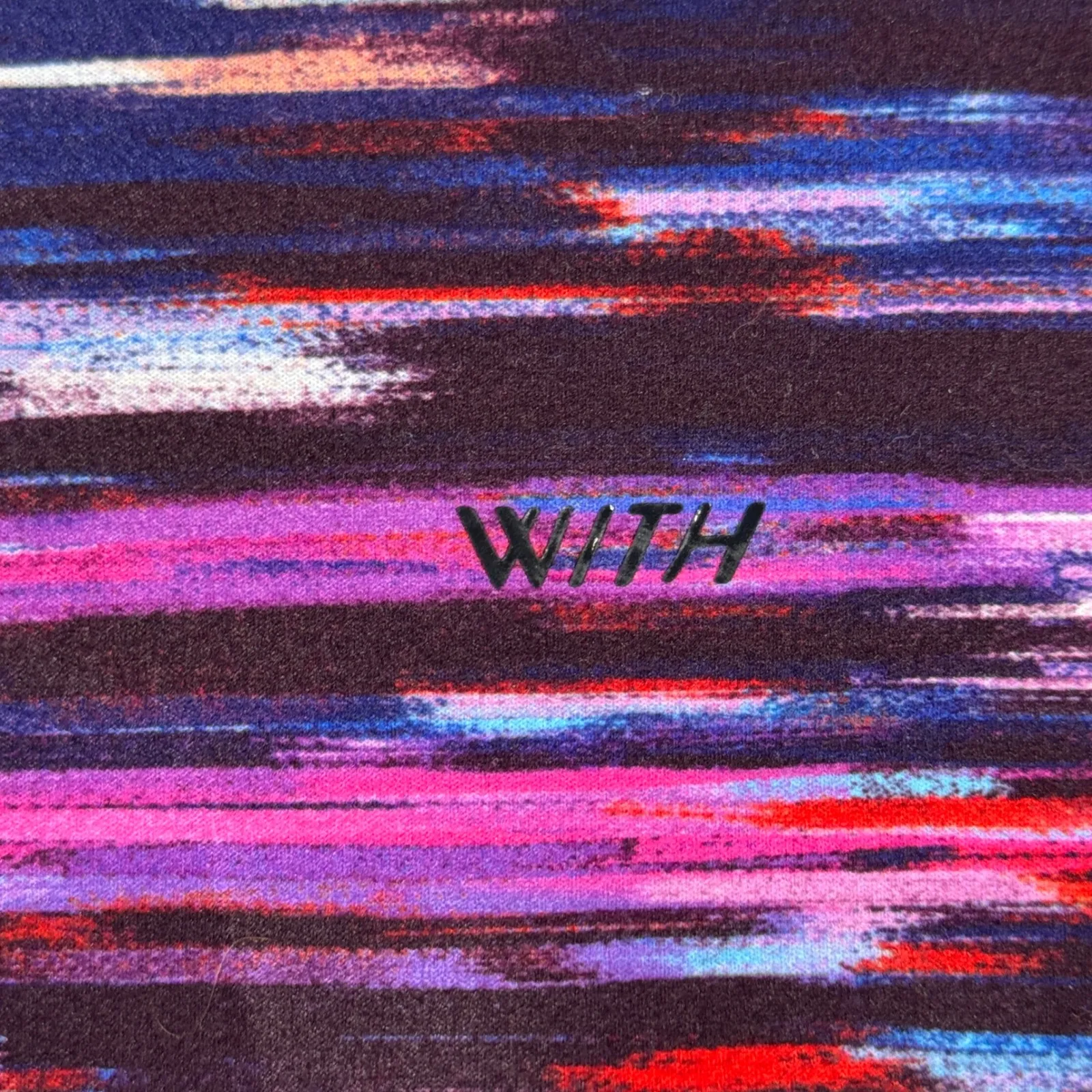 Peloton WITH Womens Blue Tie Dye & Purple‎ Marled Reversible Leggings Size XS - Image 11