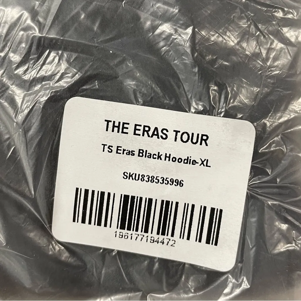 NEW Taylor Swift The Eras Tour Original US Dates Black Hoodie Logo Merch Size XL - Image 4
