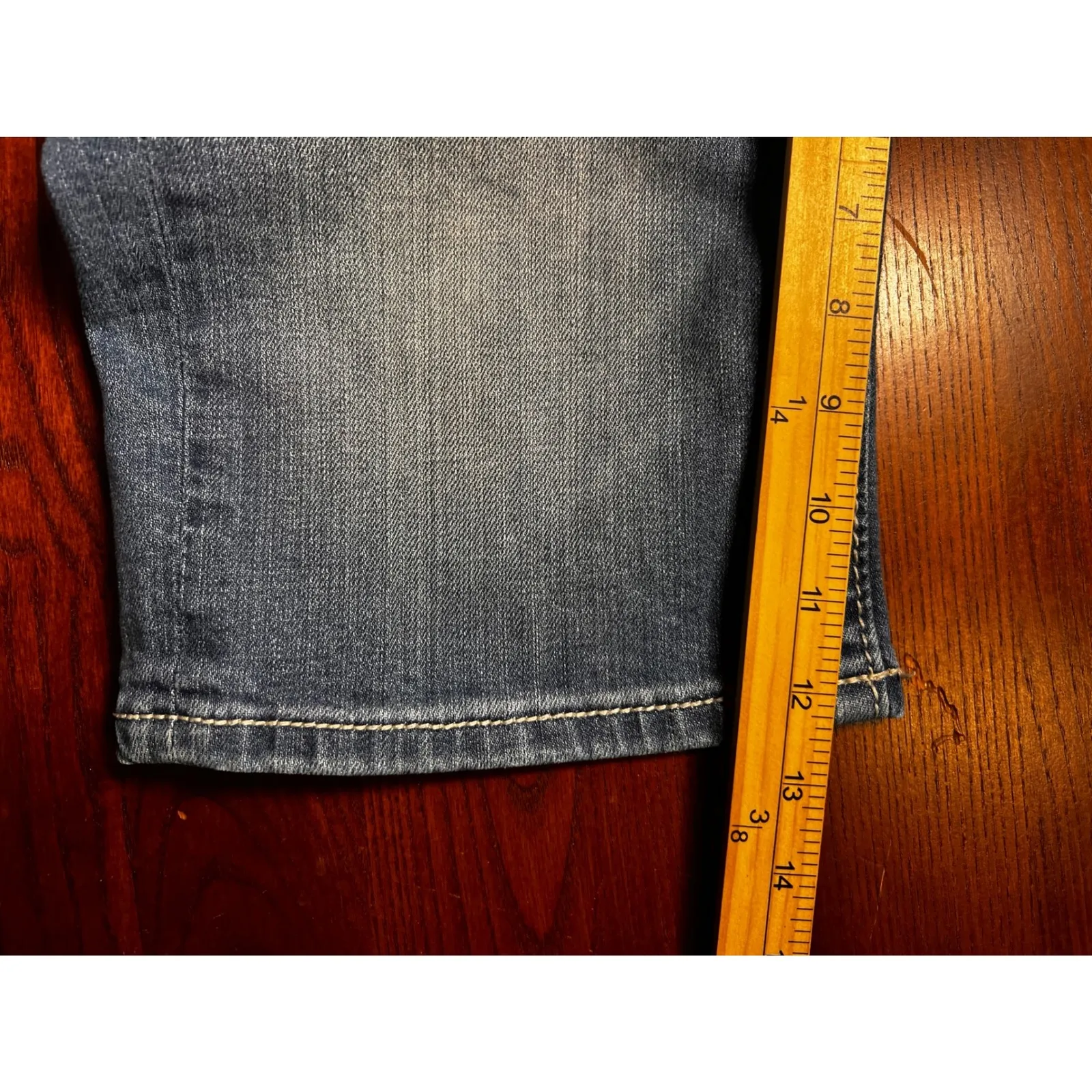 Miss Me Bermuda Denim Shorts Embellished Flap Pockets Light Wash Size‎ 30 Y2K - Image 10