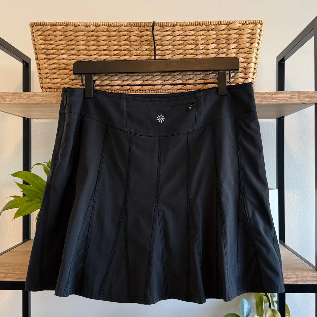 Athleta Women's Black Athleisure Athletic Tennis Golf Skort (Shorted Skirt), 10 - Image 4