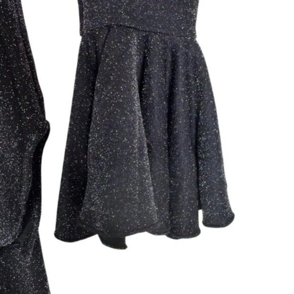 NWT SLEEPER Cosmos Black Sparkle Flare Luxury Party Pajamas 2 Piece Set Size S - Image 9