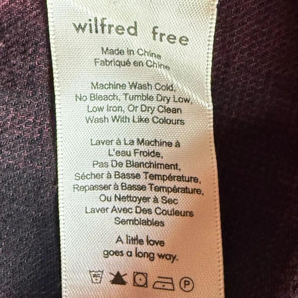 Aritzia Wilfred Free Veronika Flannel Black Plaid Button Front‎ Shirt Dress Sz S - Image 7