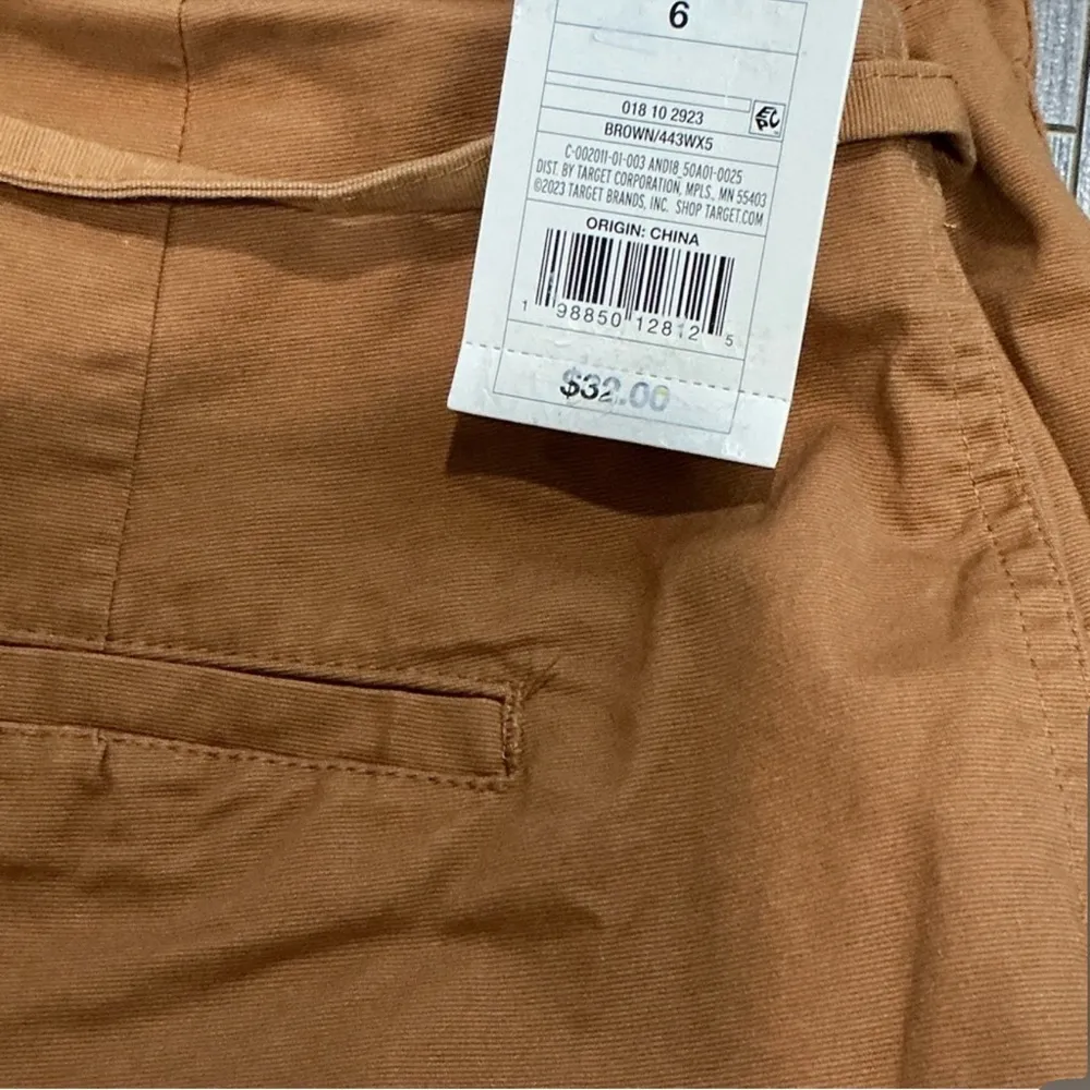 Met A new day Camel Wide-Leg Pants on size 6. Modern wide leg. Cargo type pant - Image 11