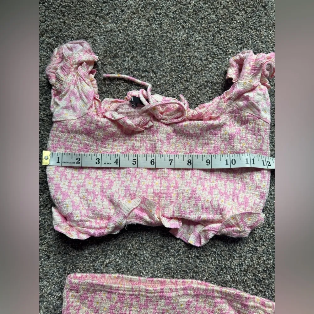 zara pink and yellow floral matching set - Image 9