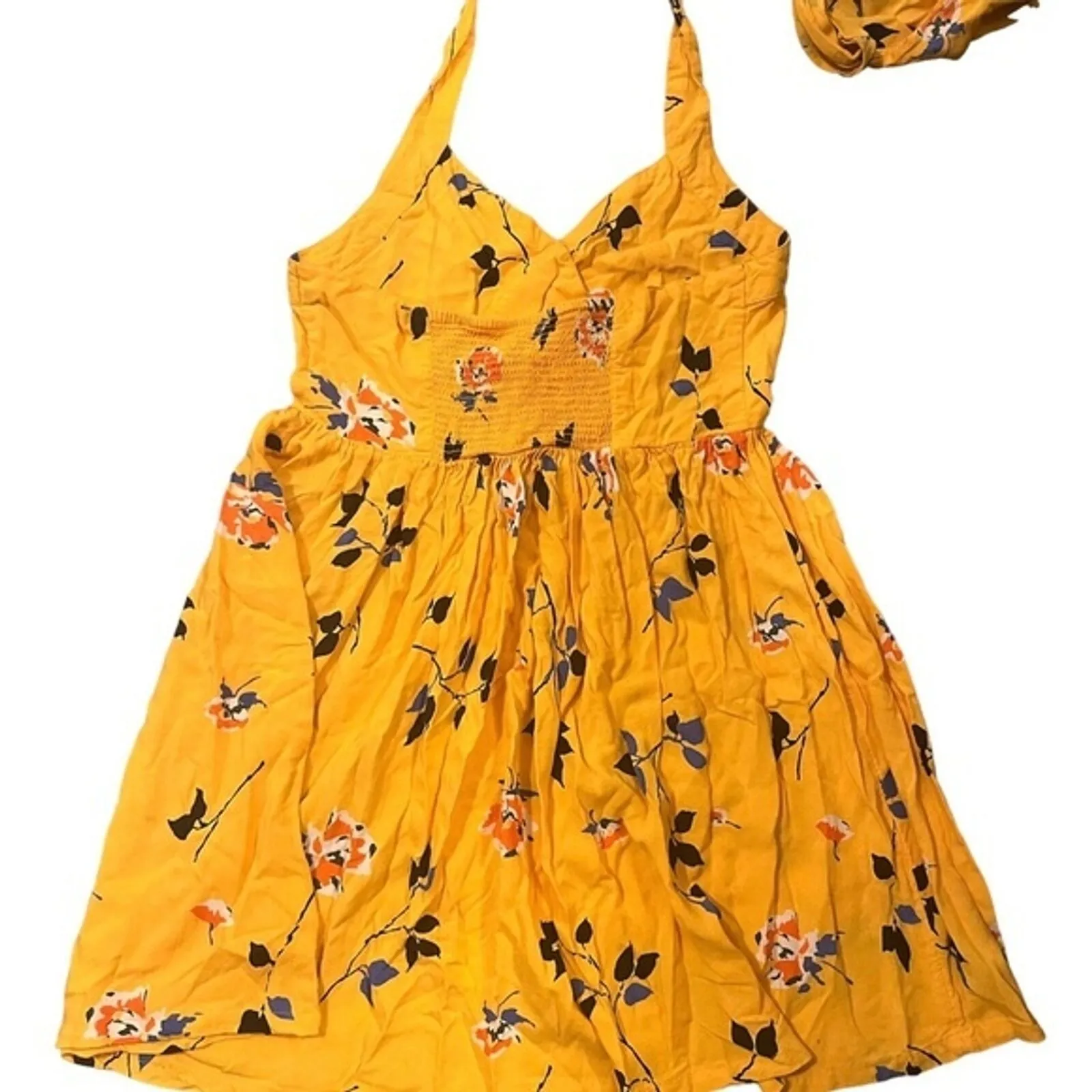 Urban Outfitters Pippa Halter Mini Floral Dress‎ Size Small Petite - Image 8