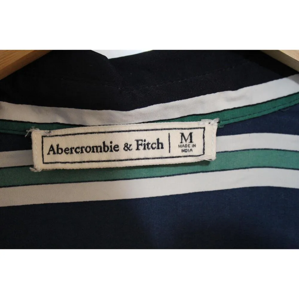 Womens Abercrombie & Fitch Blue Striped Long Sleeve Mini Dress Size Medium M - Image 3