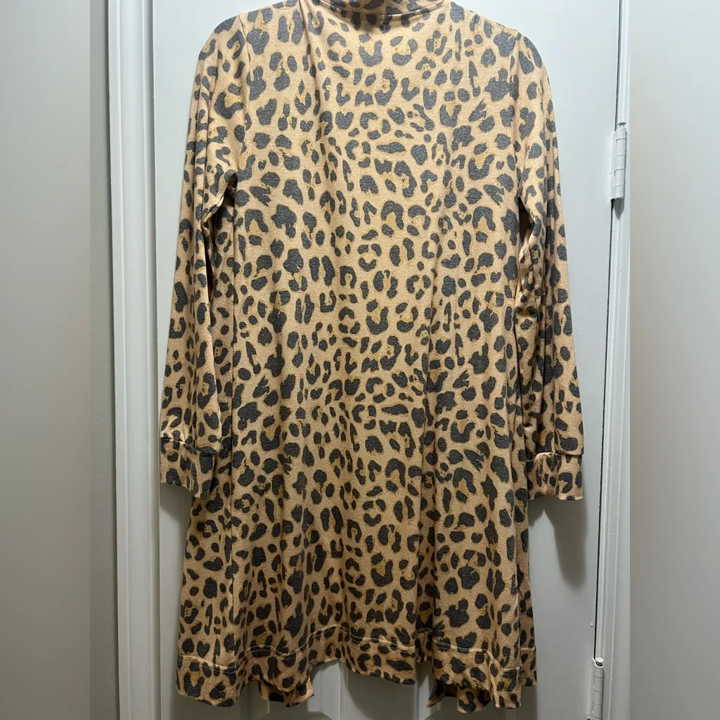 Simply Southern Collection Leopard Open Cardigan Duster Size S/M - Image 3
