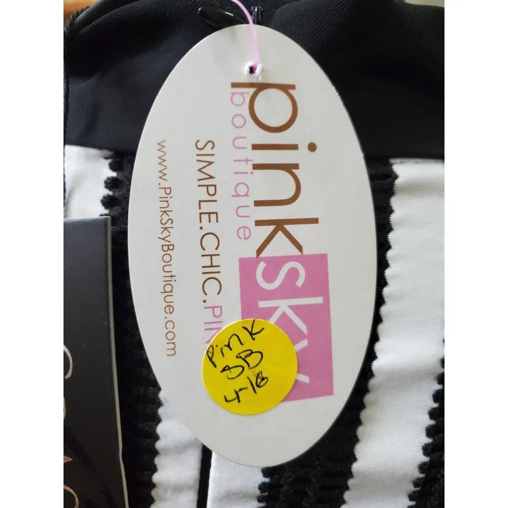 Gracia Women White & Black Polyester Round Neck Long Sleeve Casual Top Blouse S - Image 7