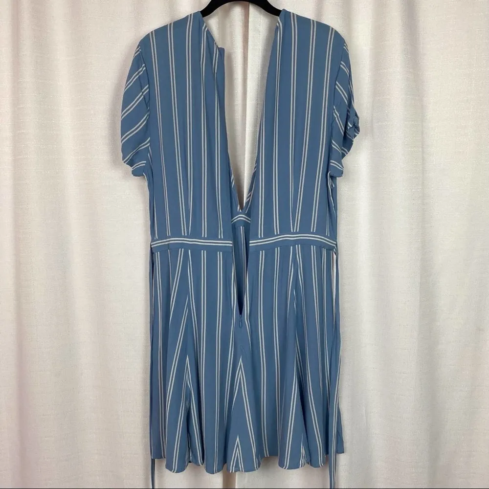 Revolve Privacy Please Minden Blue&White Stripe Mini Dress Sz.L - Image 11