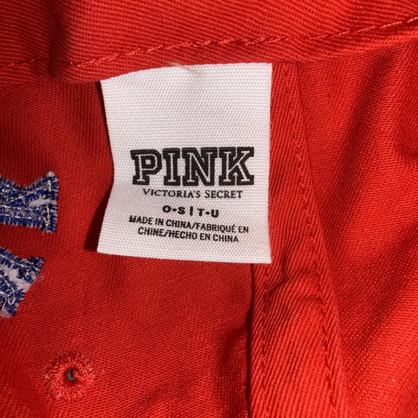 Victorias Secret Pink Bling Y2K USA Monogram Snapback Adjustable Baseball Hat - Image 8