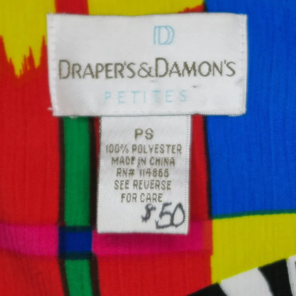 Vintage 80s Rainbow Geometric Abstract Windbreaker Jacket - Image 6