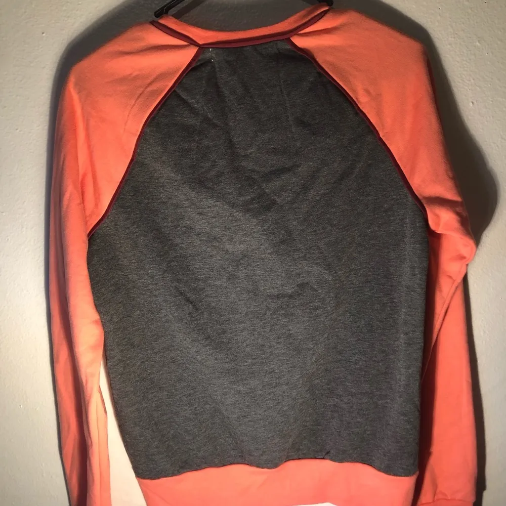 NWT! "I Speak French Fries" Pullover Coral - Image 6