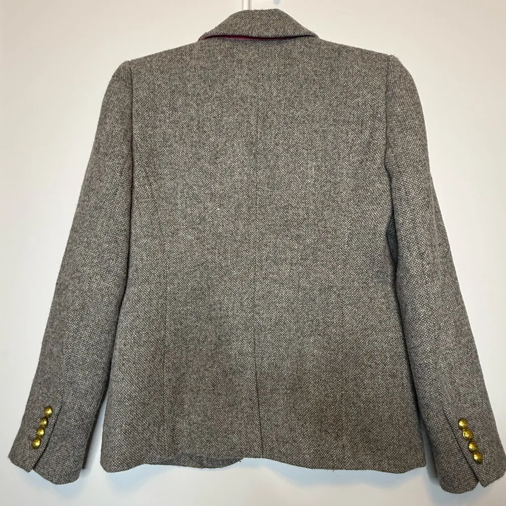 J.Crew  Campbell Donegal Blazer Wool Heather Graphite Sz 4 - Image 16