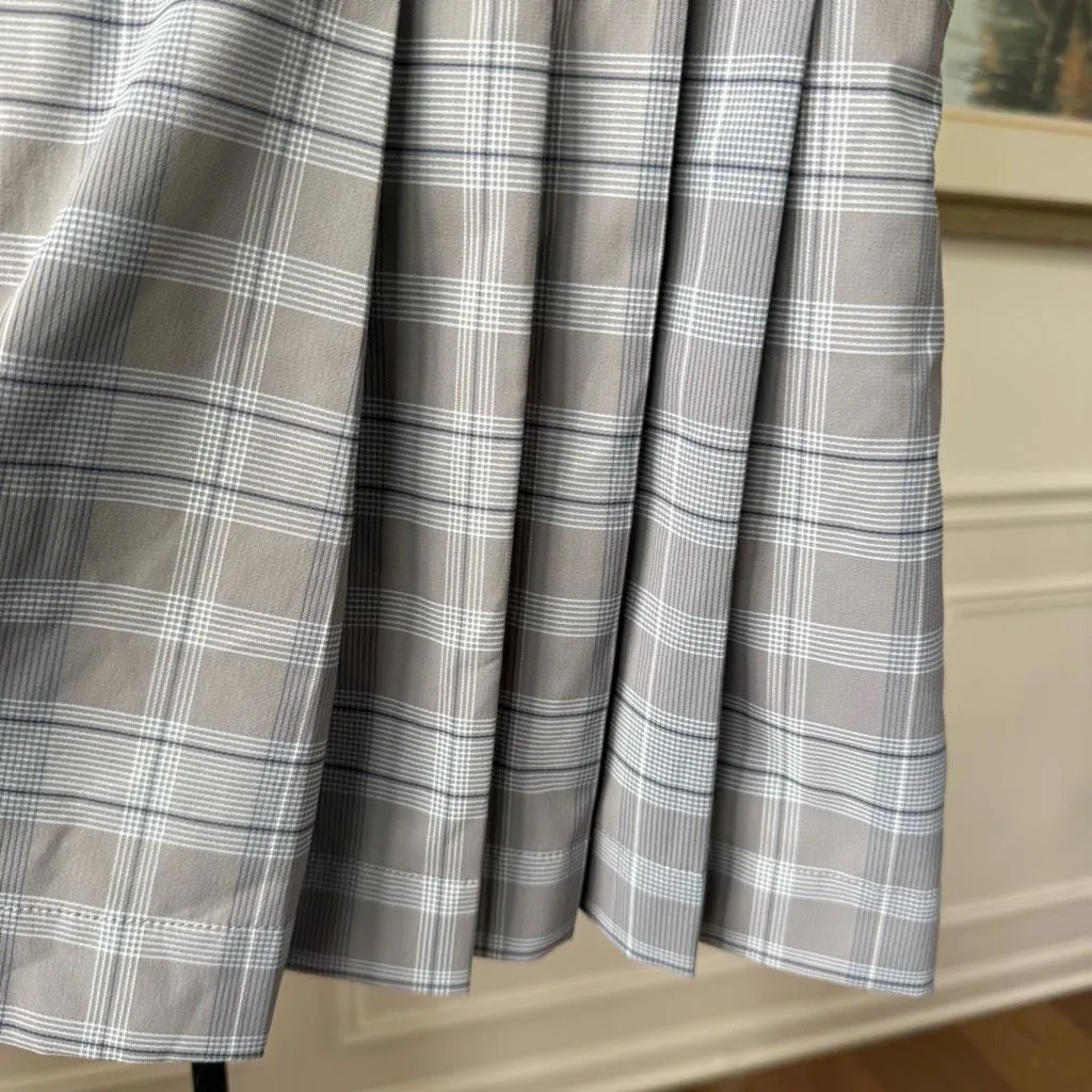 Nike Plaid Skort Skirt Gray Active Golf Tennis Dri Fit Pockets 6 - Image 3