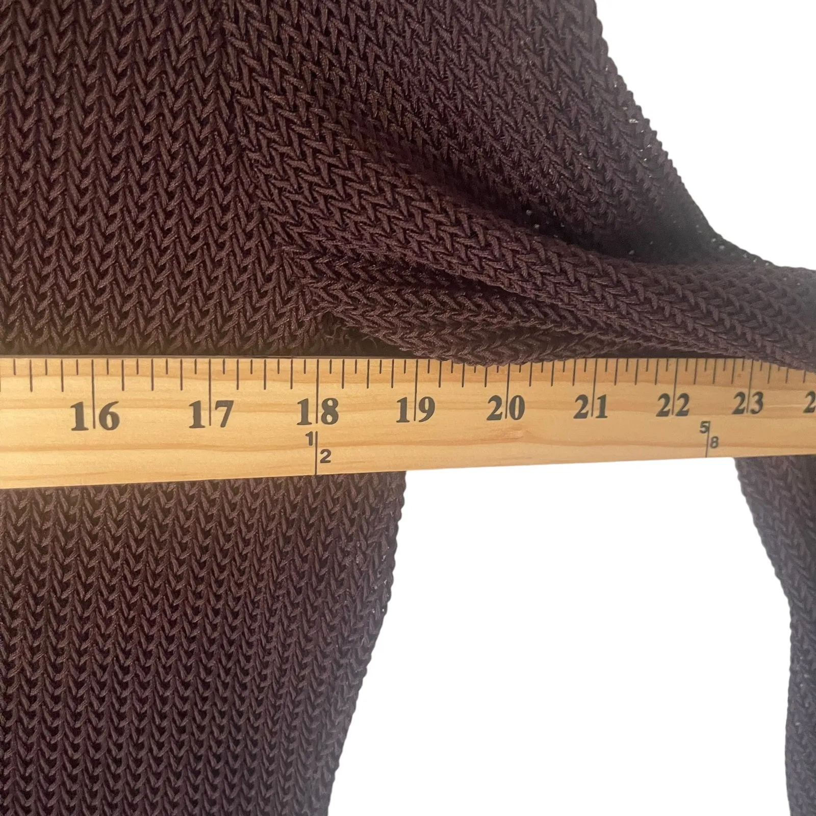 Creazioni Effeci Vintage Medium Y2k Mesh Net Open Knit Brown‎ Long Sleeve Shirt Brown - Image 7