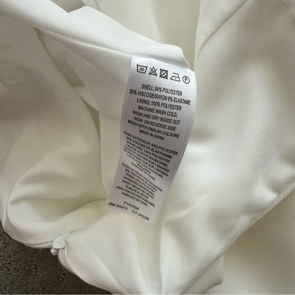 NWT French Connection White Ruffle Mini Dress size 8 - Image 9