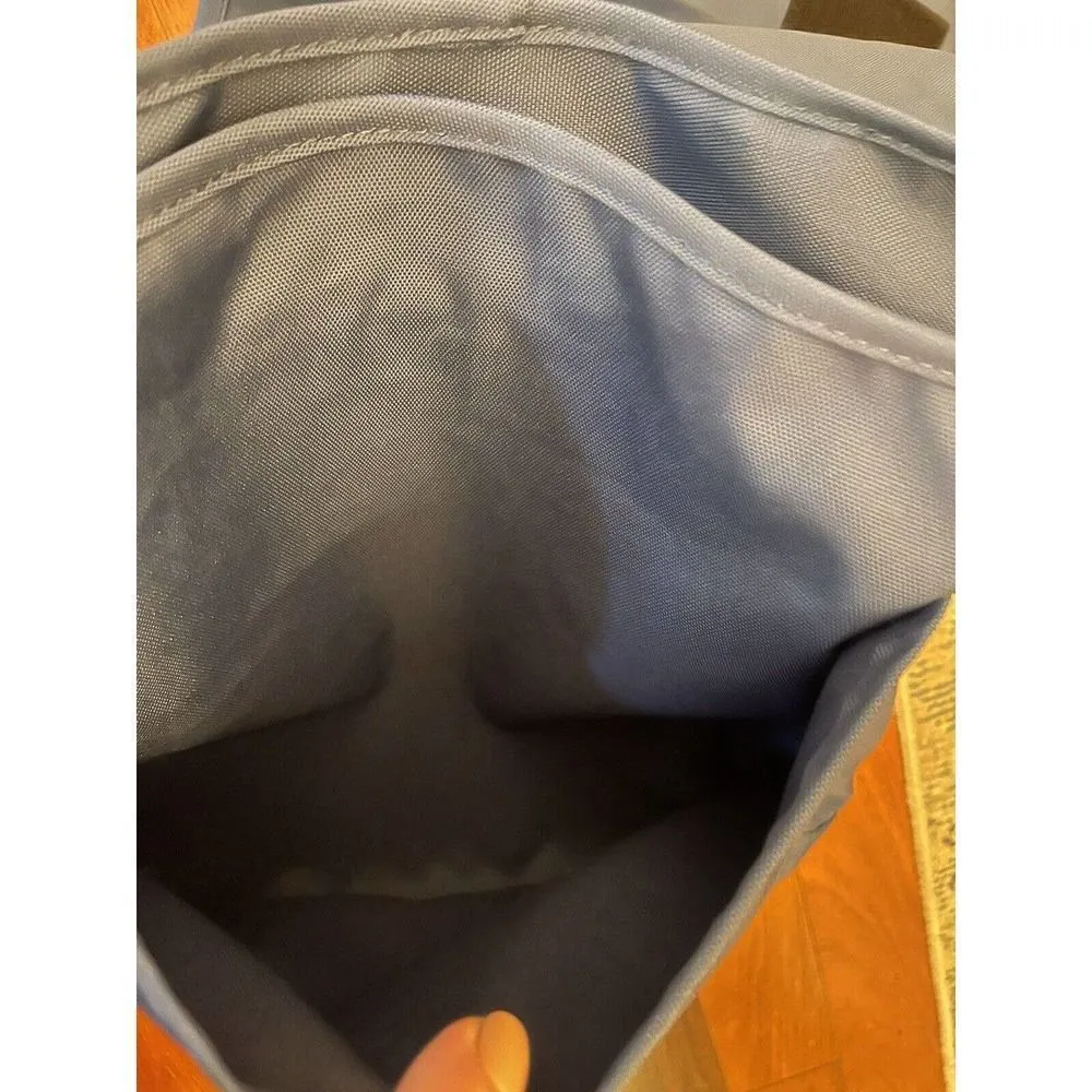 Eddie Bauer Nylon Unisex Crossbody Bag Blue Zip Pocket Or Carry By Handle - Image 8