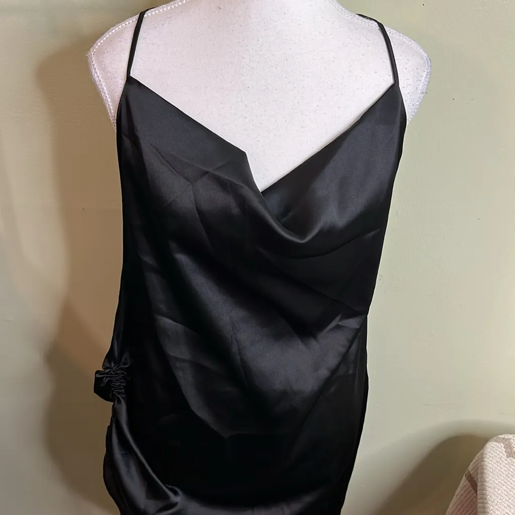 Anika teller x na-kd drawstring detail slip Mini dress, size 12 - Image 8