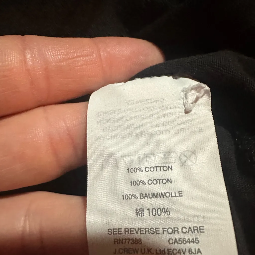 Madewell Crew Neck Pocket Tee Shirt Black Sz XS Minimalist Dainty Cute Casual - Image 4