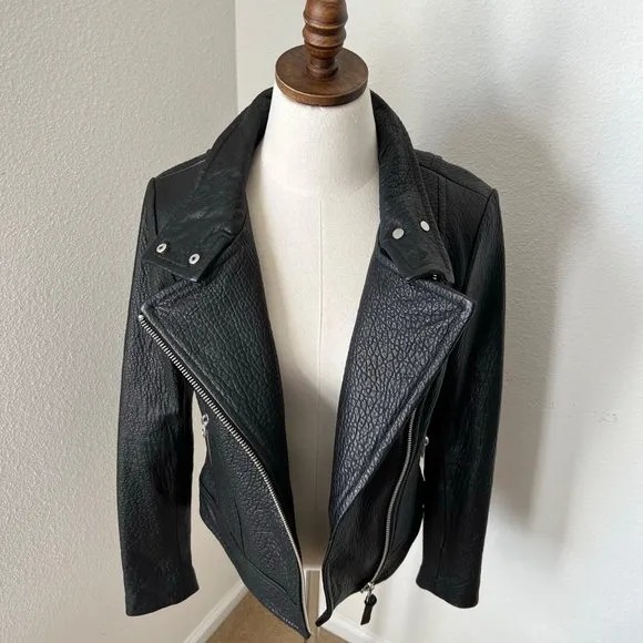 Mackage  Jacket Women S‎ Black Lambskin Biker Soft EUC - Image 8