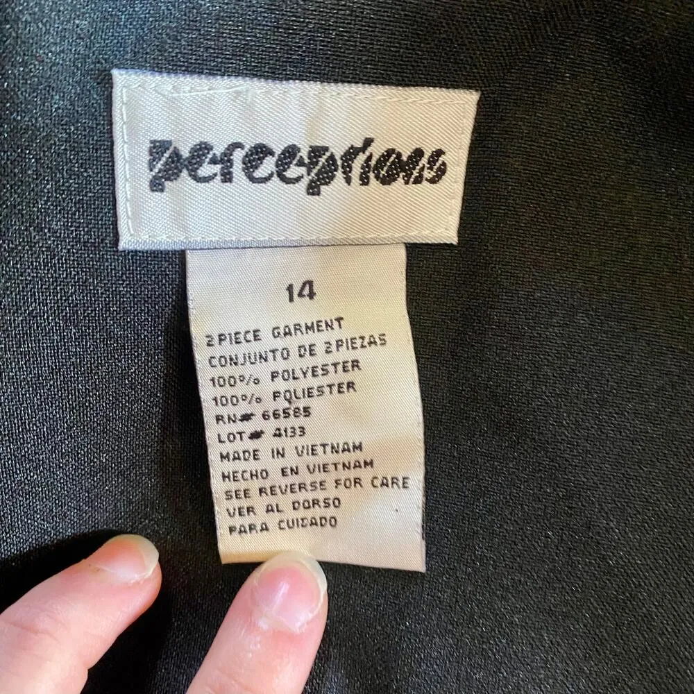 Perceptions Vintage Deadstock Short Blue Blazer Jacket Womens Large - Image 9