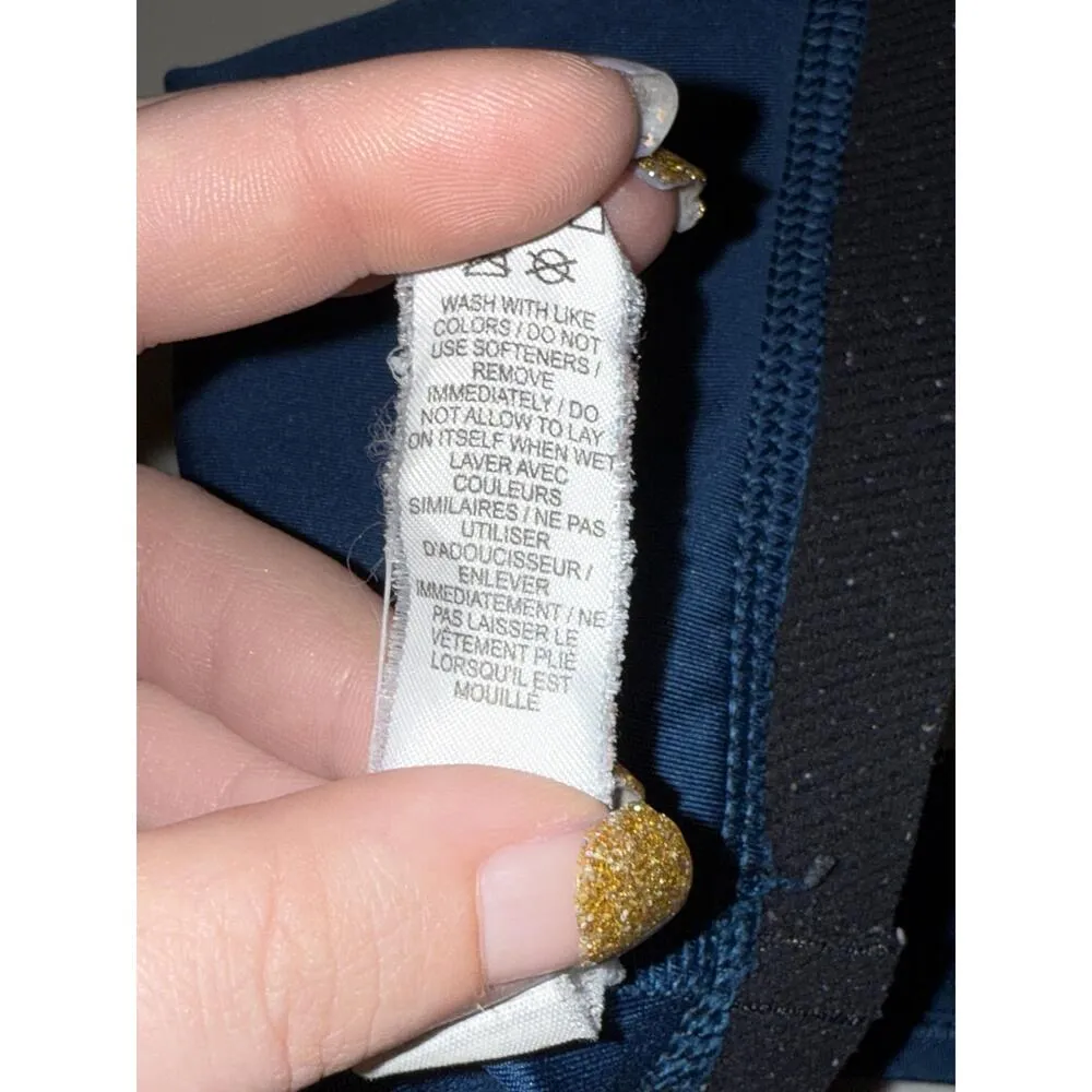 NEW Nike Dri-Fit Swoosh Light Support Non-Padded Sports Bra Blue Black Size S - Image 5