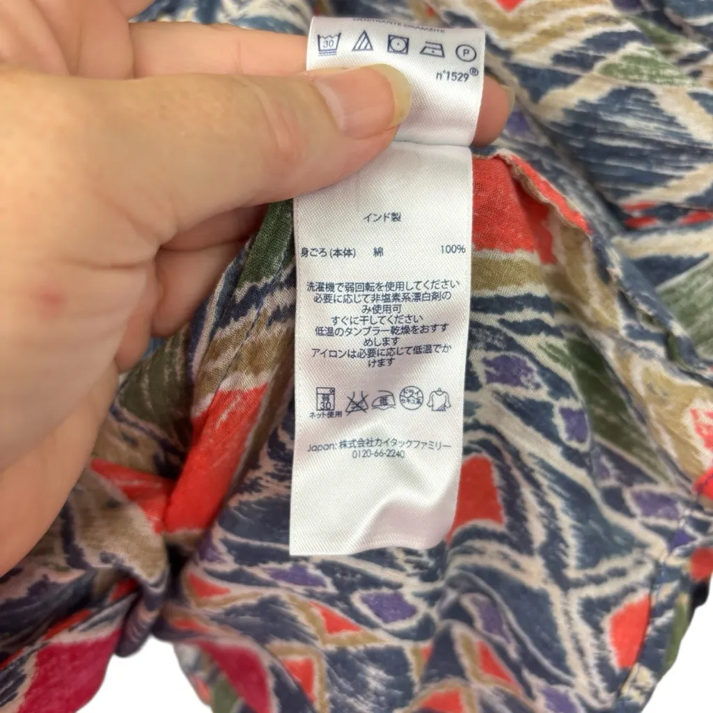 Chaps women’s top size 1X geometric boho pleated summer resort wear vacation - Image 12