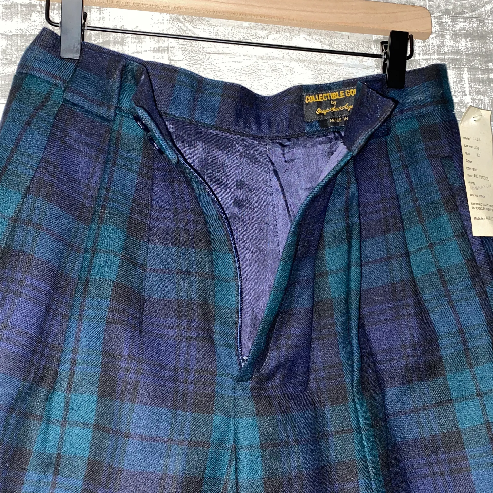 Vintage Pleated Plaid Golf Shorts Ladies 12 Multiple - Image 4