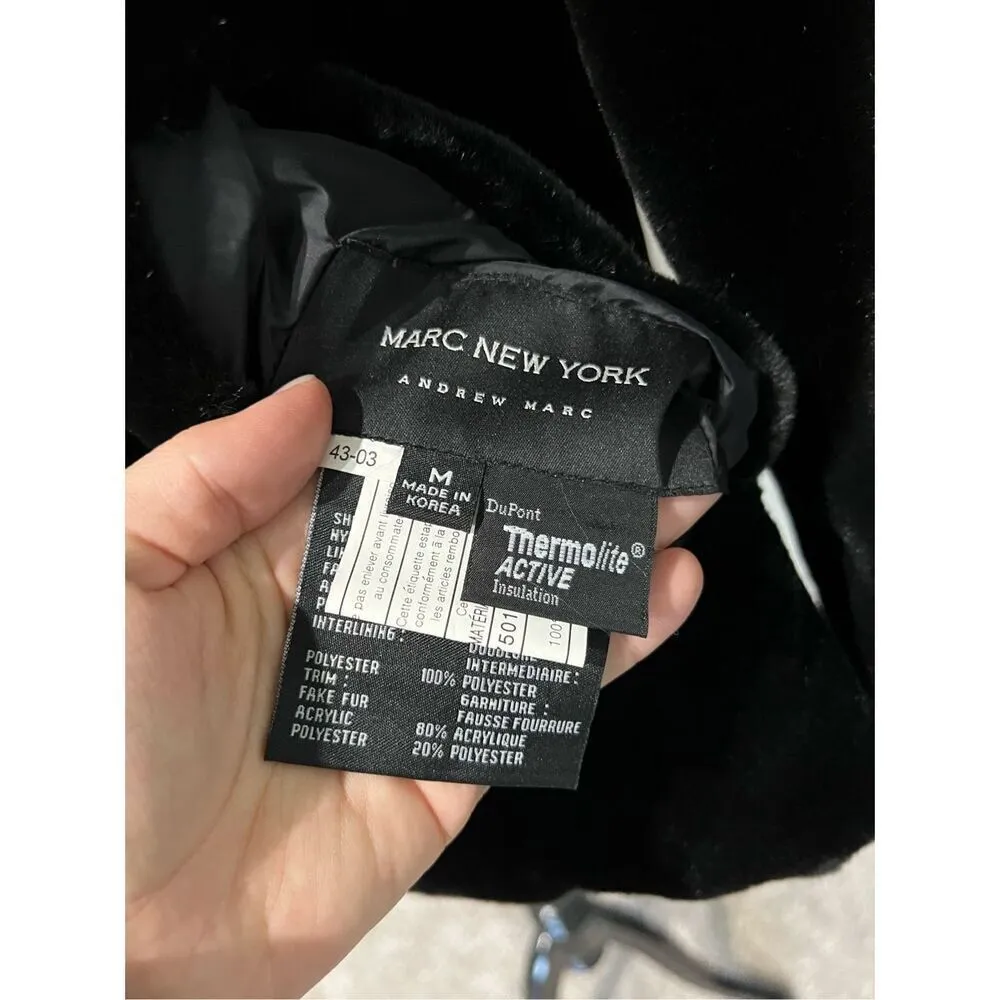 Andrew Marc New York REVERSIBLE Winter Jacket Coat  Black size M - Image 4