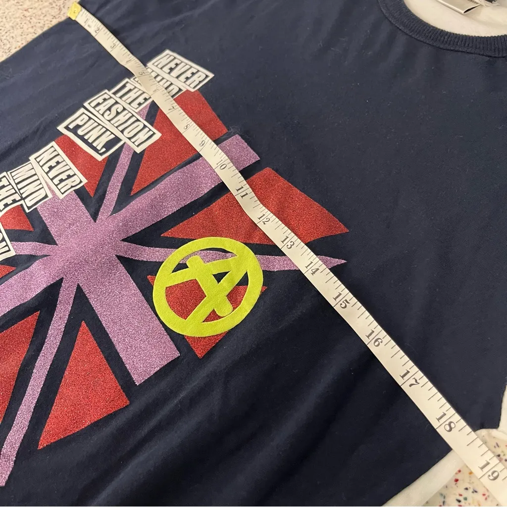 Dolce & Gabbana Never Mind The Fashion Punk Glitter D&G T Shirt Women’s Size XL - Image 6