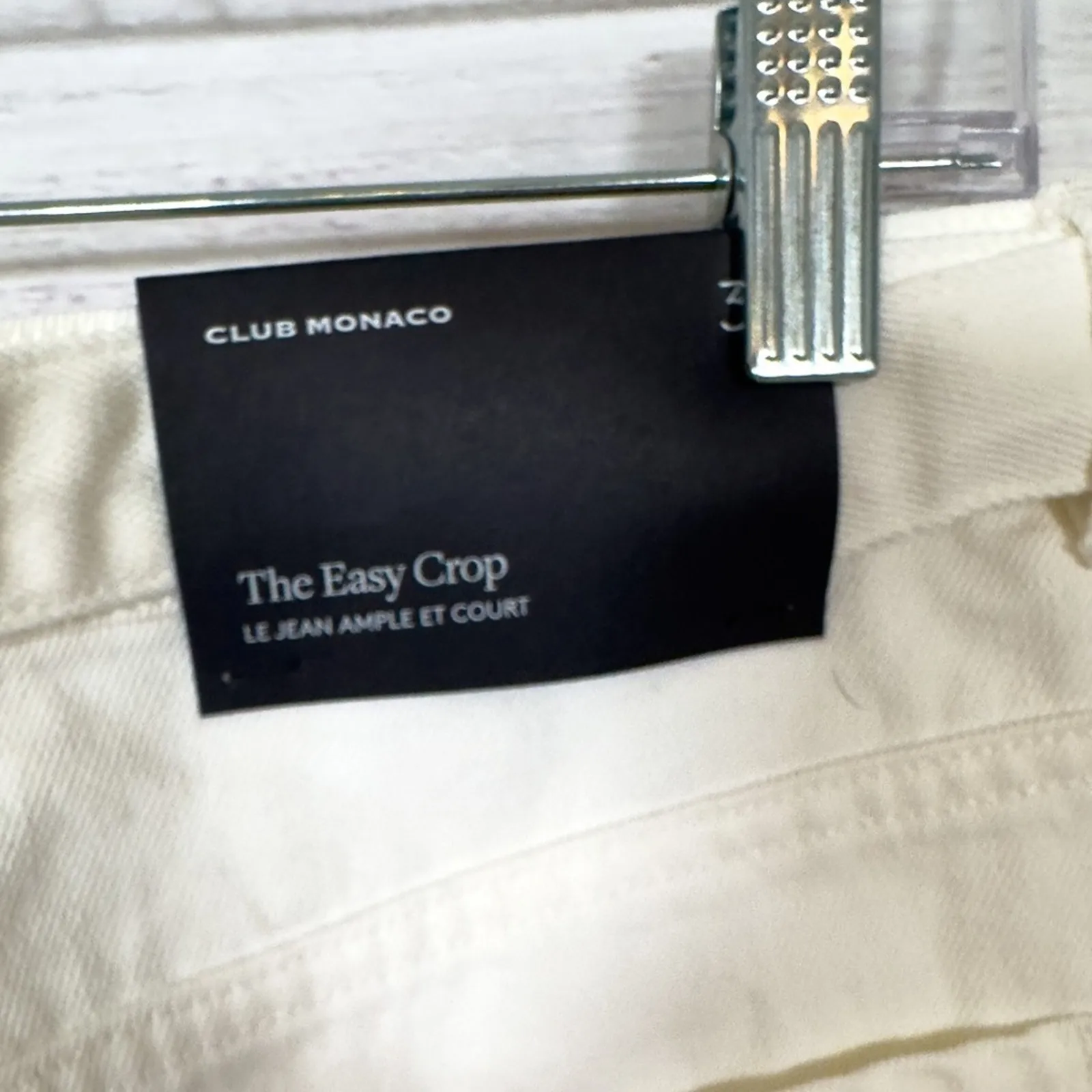 NEW Club Monaco Ecru The Easy Crop Jeans, NWT, Size 31, MSRP $130 - Image 5