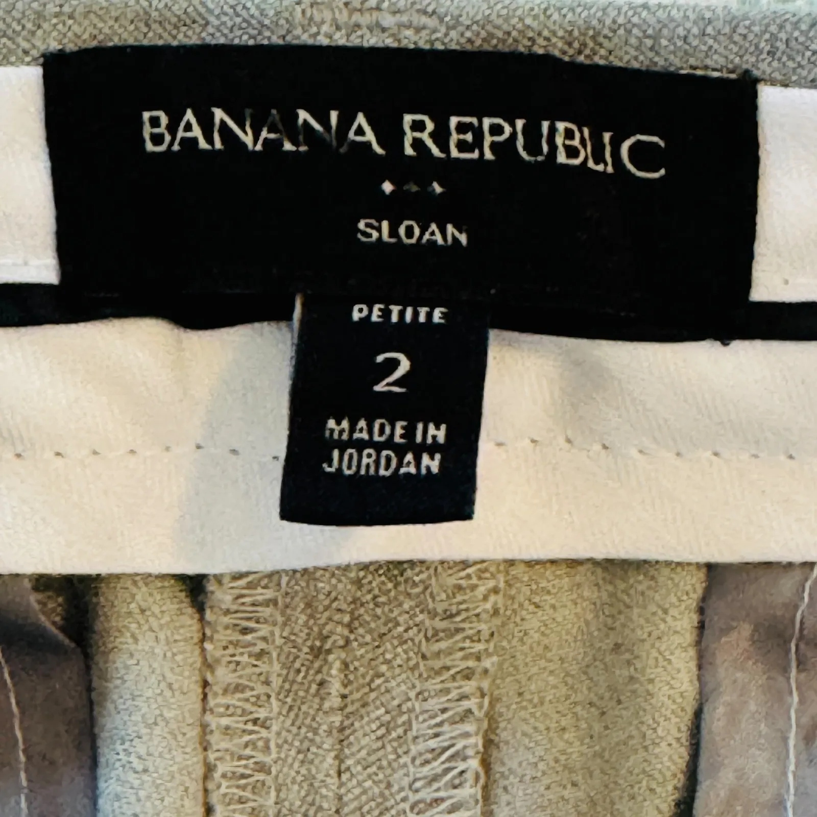 Banana Republic Sloan‎ Slim Ankle Pants Gray 2P Petite Work Trouser Dress Office - Image 3