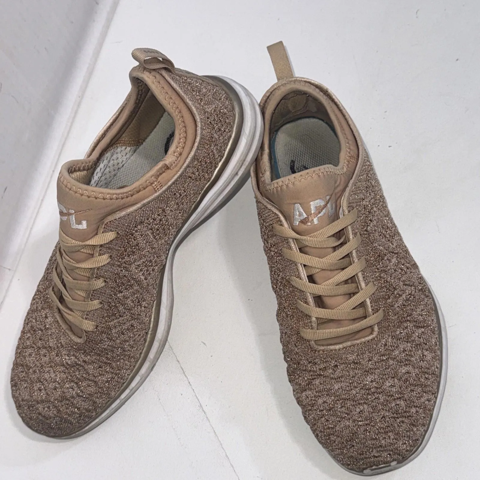 APL Techloom Phantom Rose Gold Sparkle Athletic Gym Running Sneakers Shoes 10.5 - Image 14