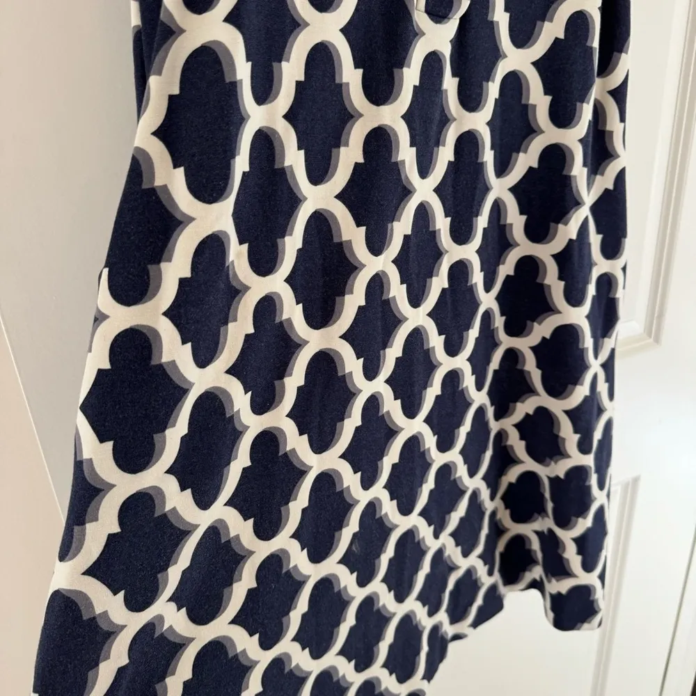 J. McLaughlin Catalina Cloth Sleeveless Blue & White Geometric Mini Dress | S - Image 5