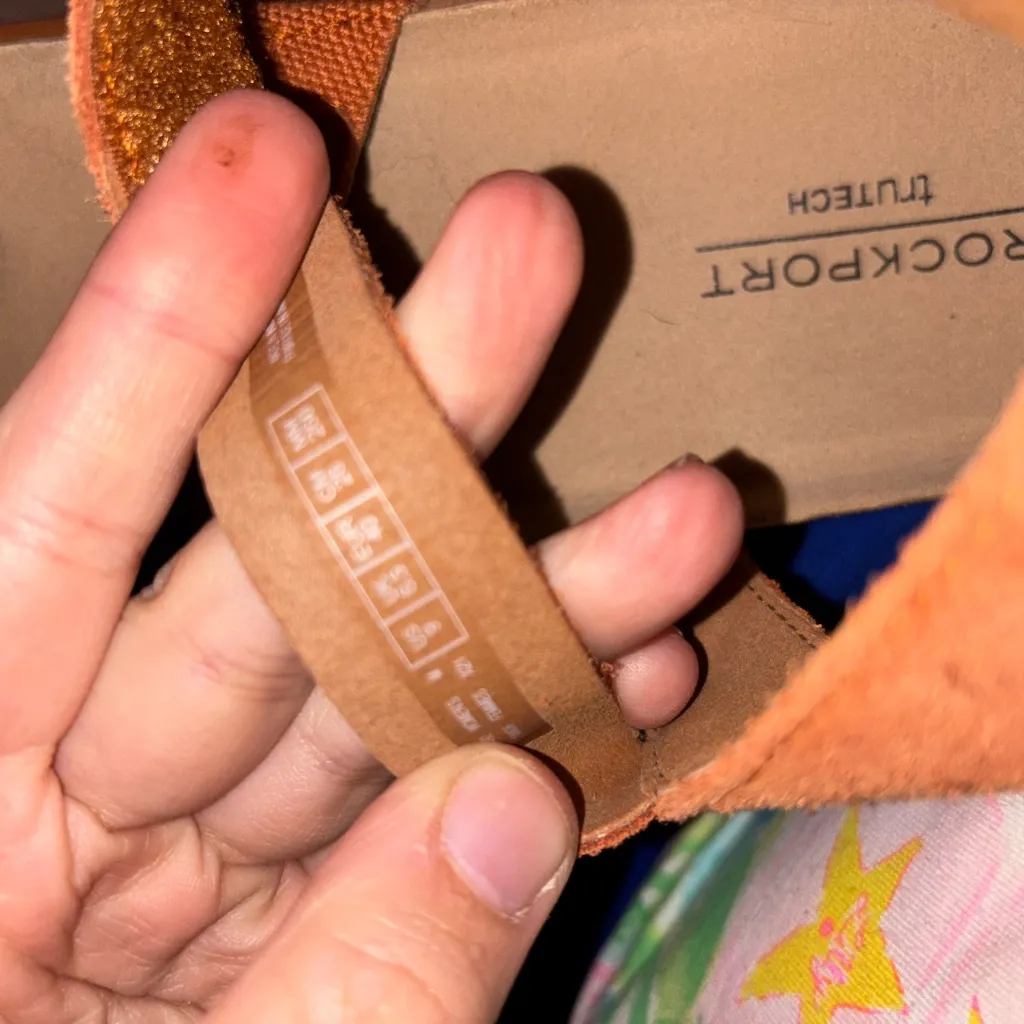 Rockport Sandals Kells Bay Gore Picante Leather Strap Womens Size 9 - Image 6