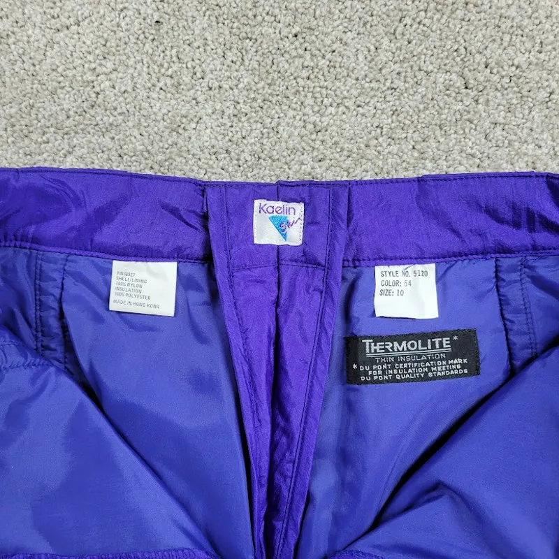 VTG Kaelin Thermolite Ski Pants Womens 10 Purple‎ Insulated Winter Snowboard Purple - Image 2