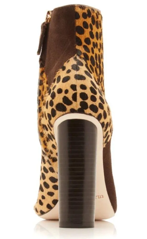 Ulla Johnson Carin Bootie in Patchwork Leopard Calf Hair - Image 8