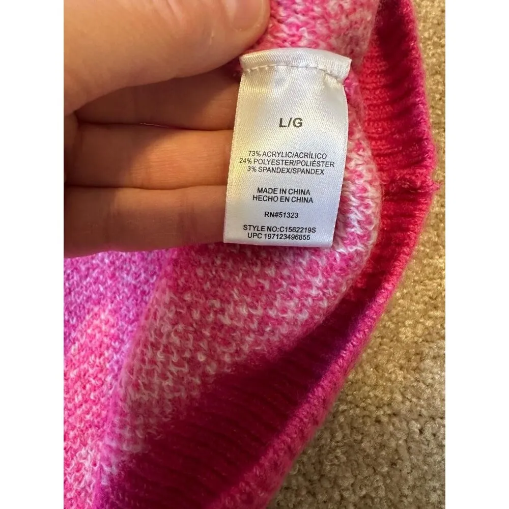 Vince Camuto Women's Long Sleeve Crewneck Valentine's Day Sweater Size Large - Image 10