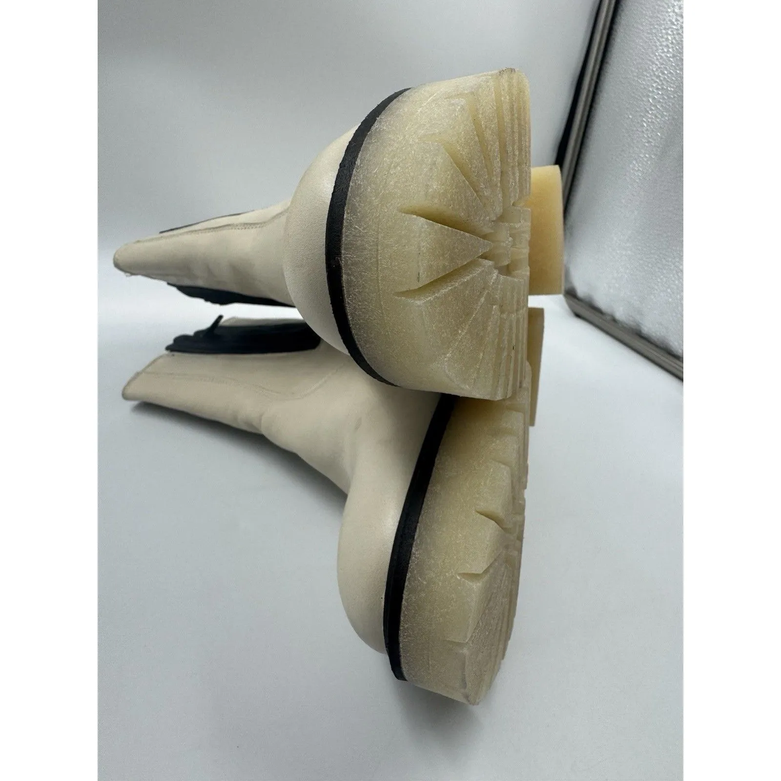 Free People James Chelsea Chunky Heel Boot White Cream Womens Us 9 /EU Size 39.5 - Image 8